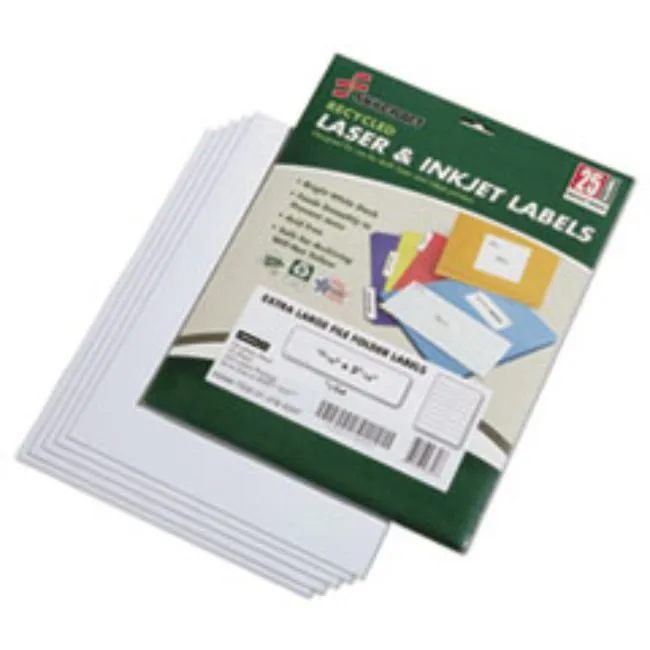 1-3-CUT FILE FOLDER LABELS, 15-16 X 3 7-16, WHITE, 450CT-BX (5 BOXES PER PACK)
