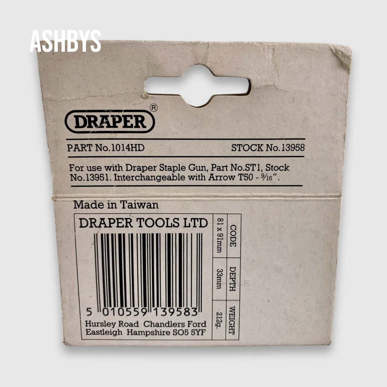 1000 x Draper Staples 14mm (9/16") Legs 13958 for use with ST1 (NEW UNUSED OLD STOCK)