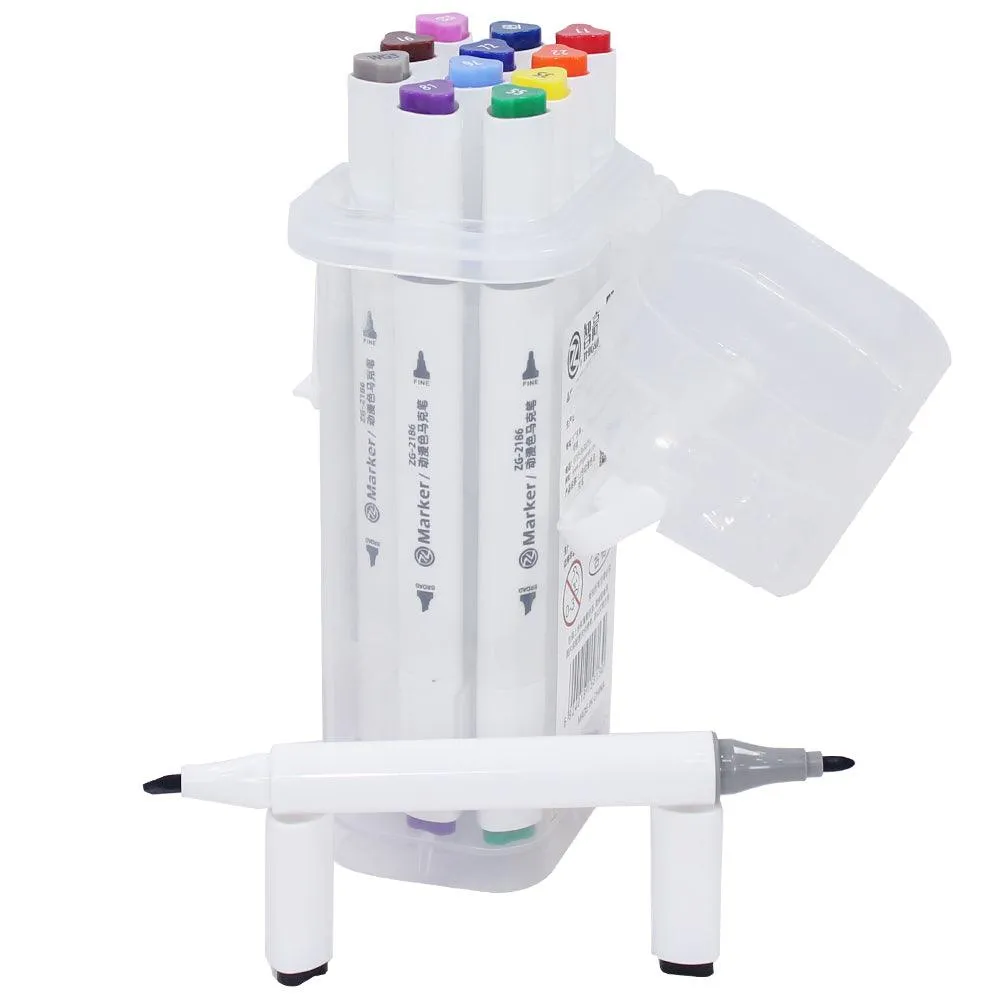 12 Color Markers Set