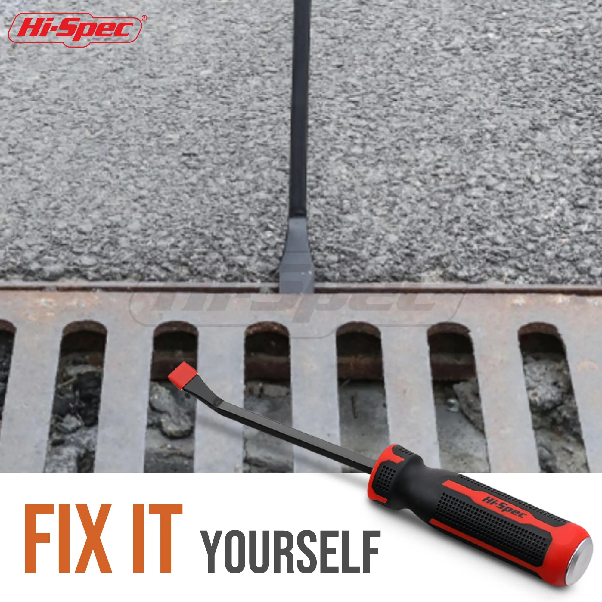 1pc 12" (1ft) / 0.3m Steel Pry Bar. Comfort Hold Handle and Heavy Duty Striking Cap