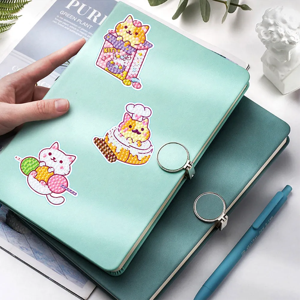 2 Sheets Diamonds Painting Sticker Crafts DIY Art Cartoon Paster Home Decoration