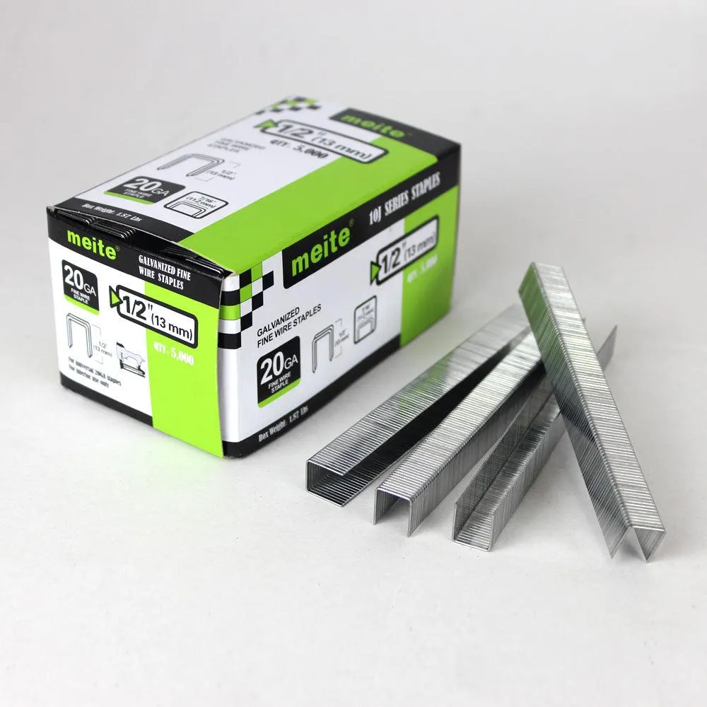 20 Gauge 10J Series 7/16" Crown 1/4" to 1/2" Length Fine Wire Stapler