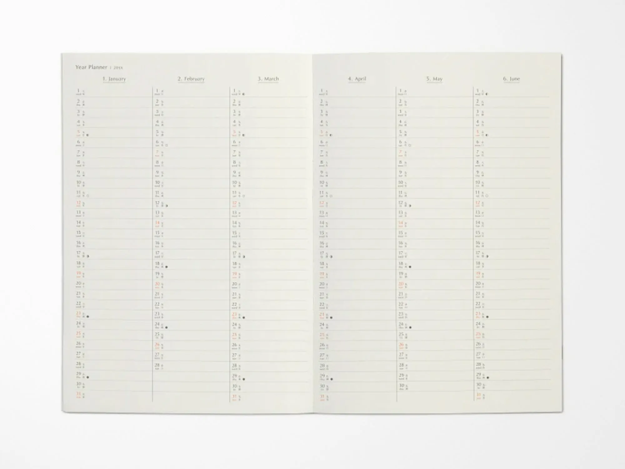 2025 Monthly Planner Regaro Papiro A5 - Orange