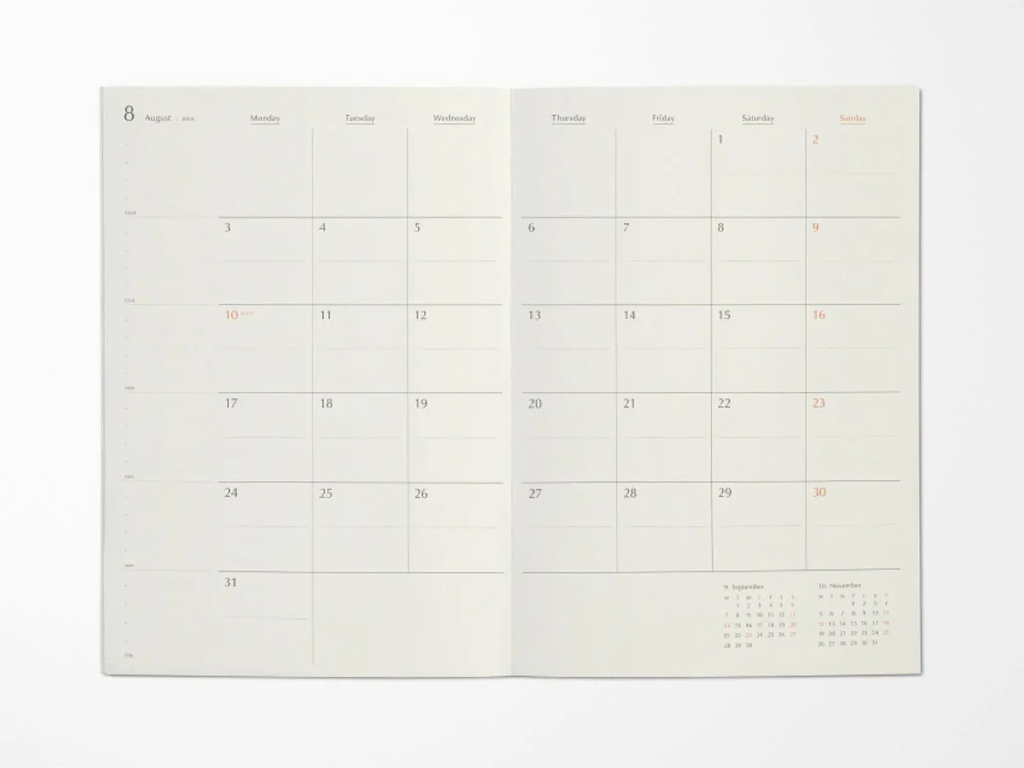 2025 Monthly Planner Regaro Papiro A5 - Orange