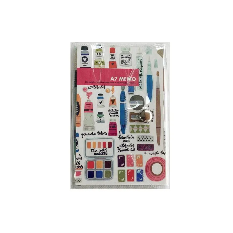 3 Steps PVC Cover Memo Color Pattern