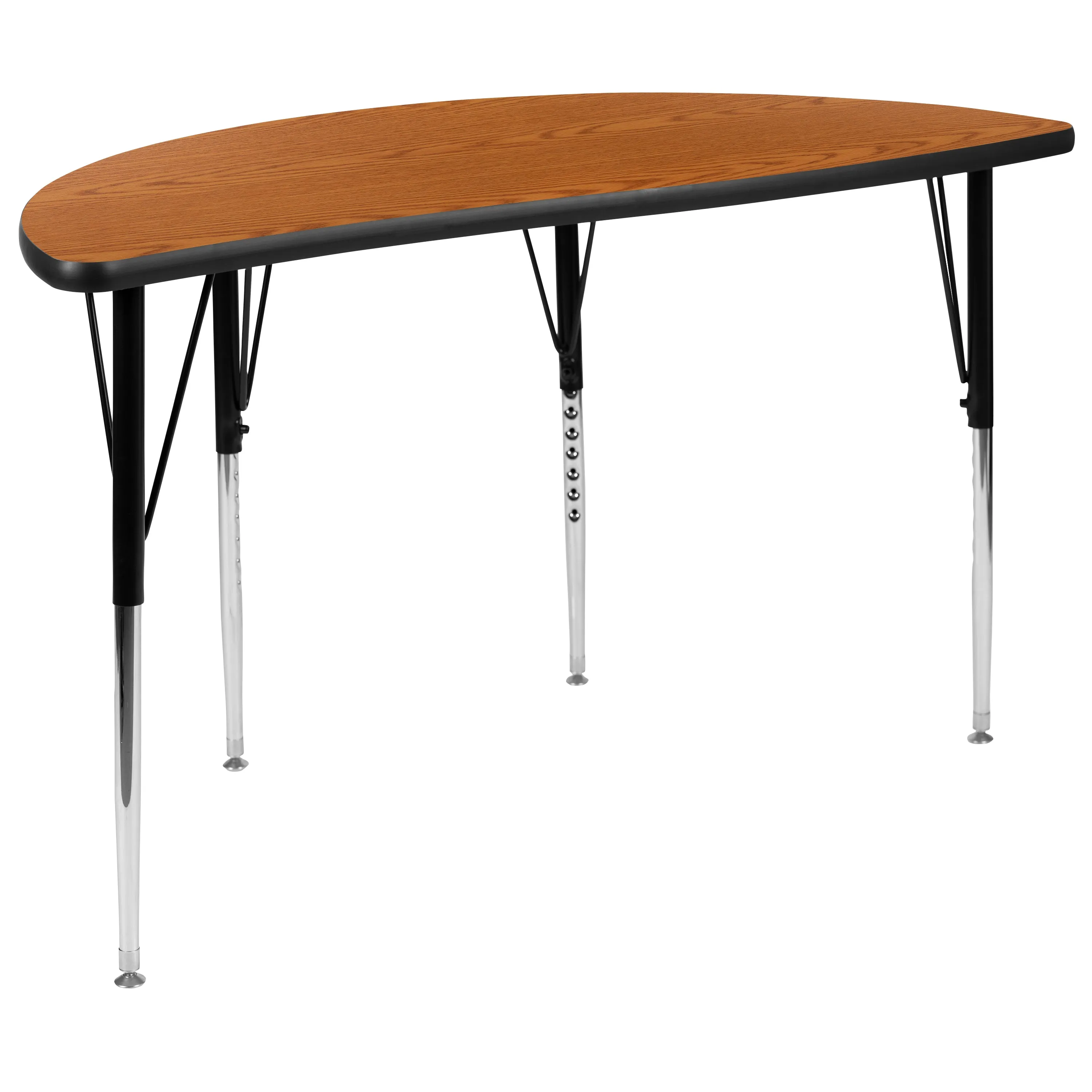 48" Circle Wave Oak Table Set XU-GRP-16CH-A48-HCIRC-OAK-T-A-GG