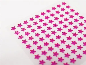 600 Pcs Self Adhesive Fushia Diamond Rhinestone Star Shaped DIY Stickers