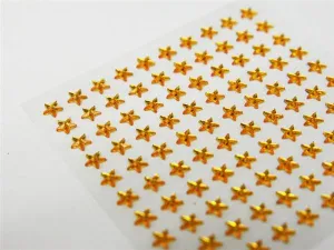 600 Pcs Self Adhesive Gold Diamond Rhinestone Star Shaped DIY Stickers