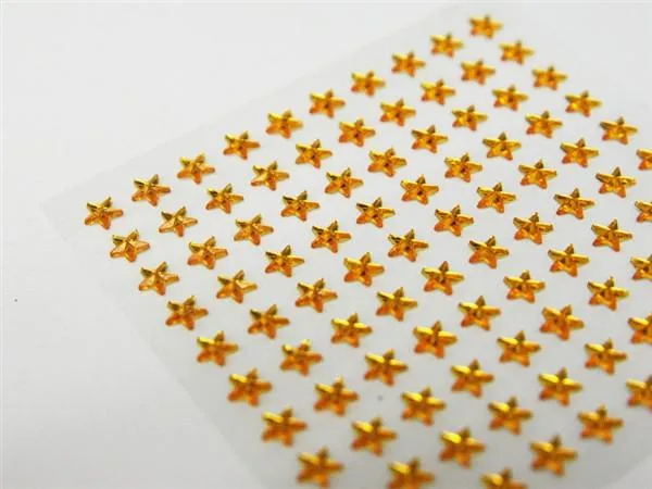 600 Pcs Self Adhesive Gold Diamond Rhinestone Star Shaped DIY Stickers