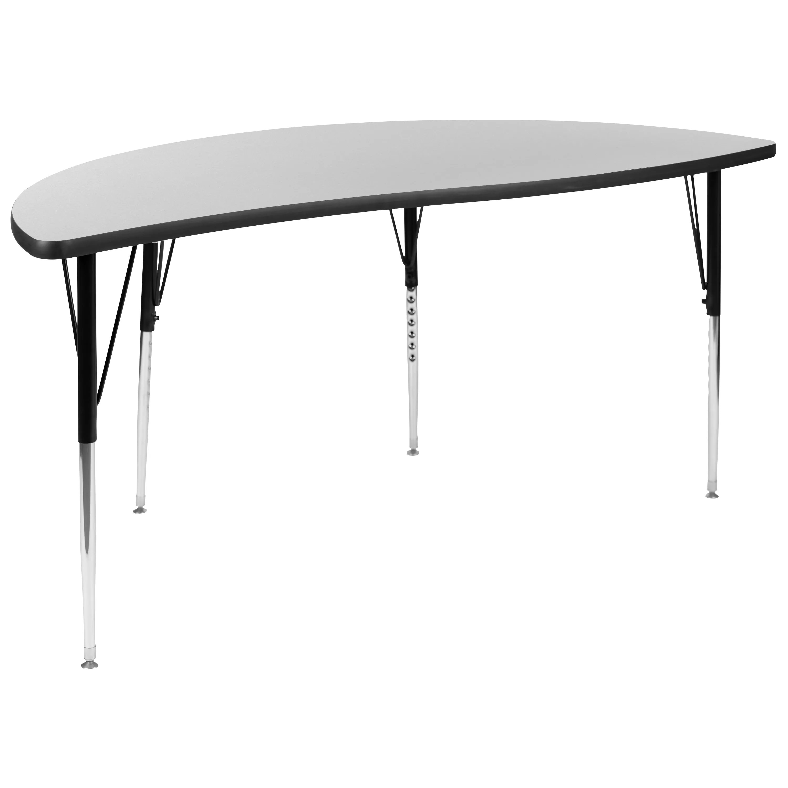 60" Circle Wave Grey Table Set XU-GRP-16CH-A60-HCIRC-GY-T-A-GG