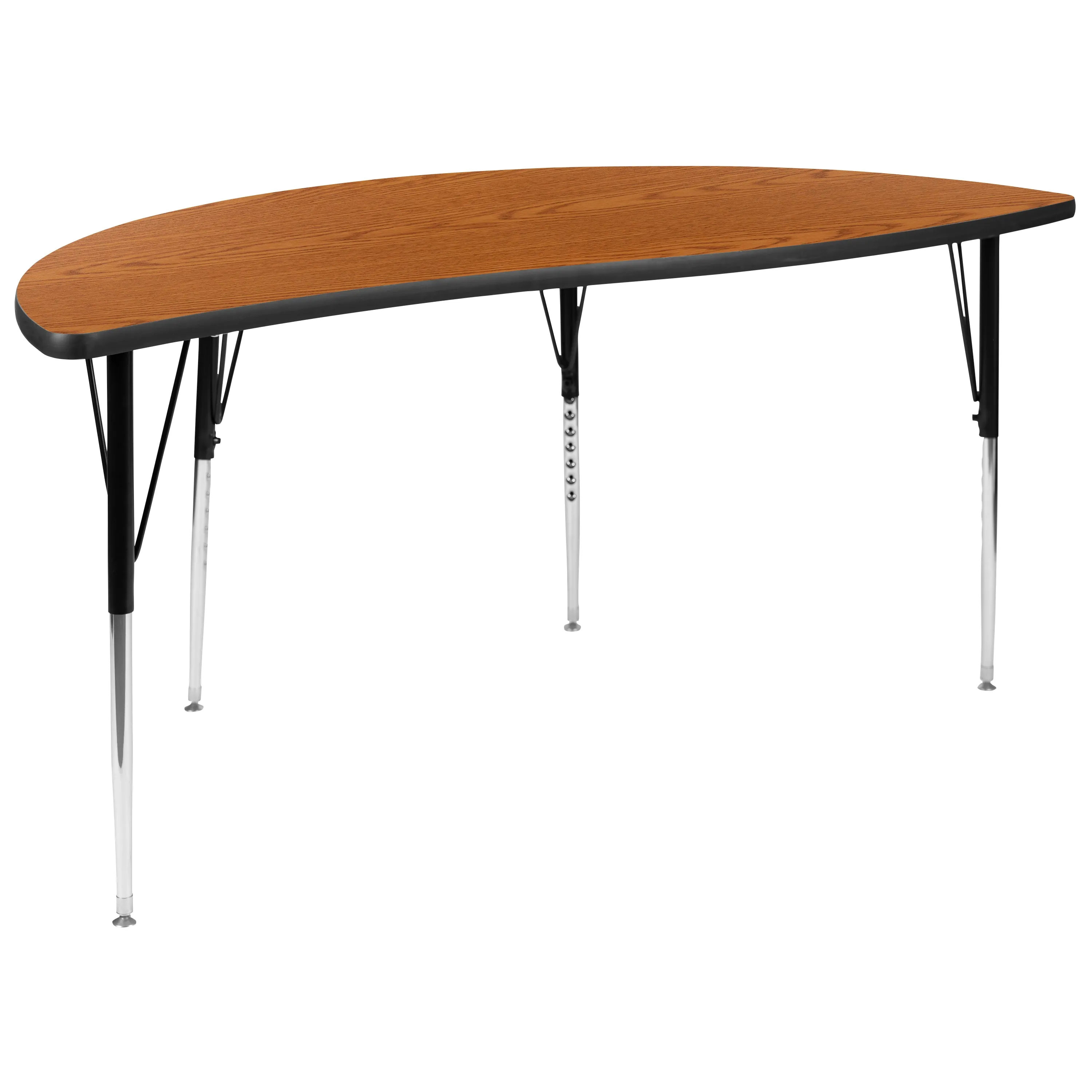 60" Circle Wave Oak Table Set XU-GRP-16CH-A60-HCIRC-OAK-T-A-GG