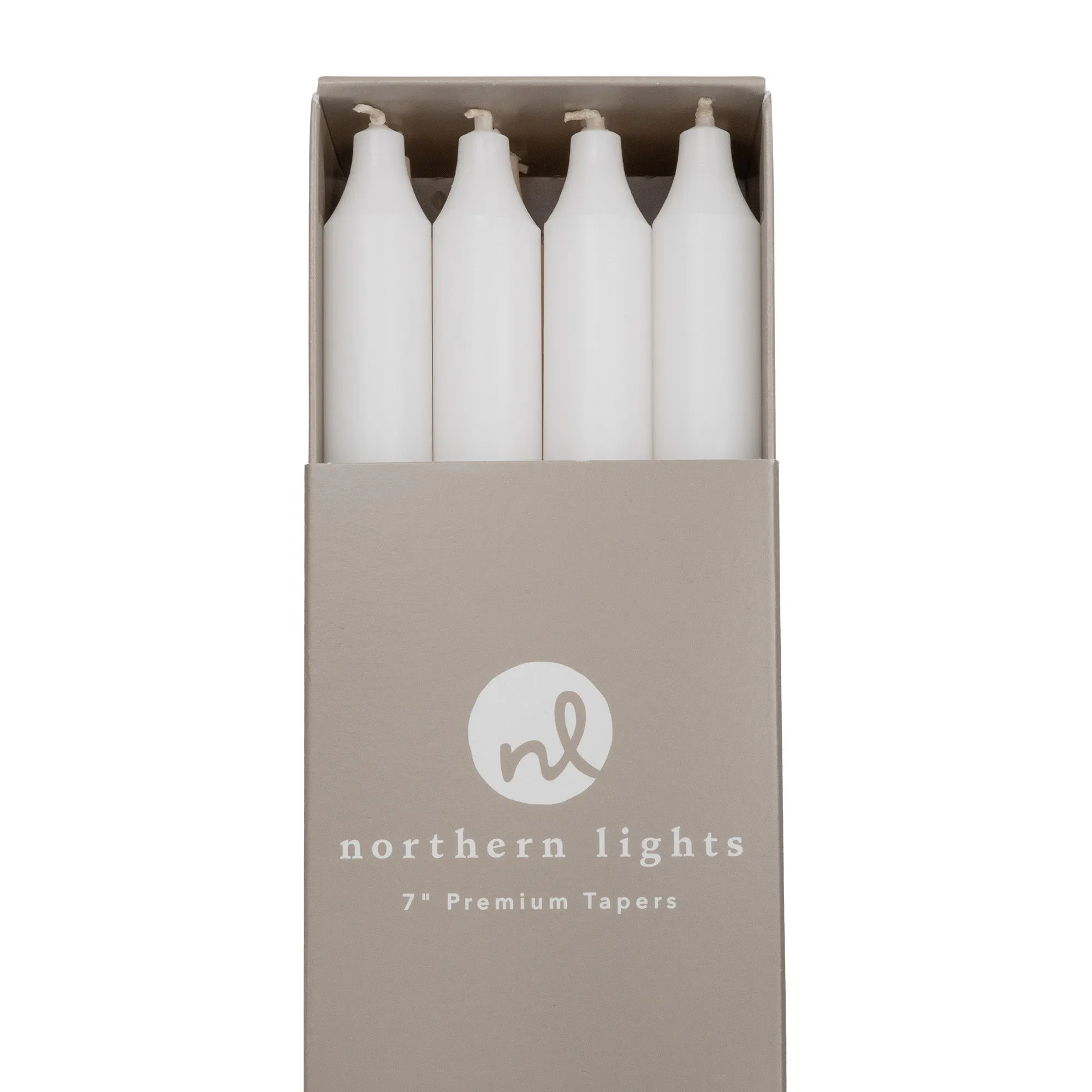 7" Tapers 12pk - Pure White