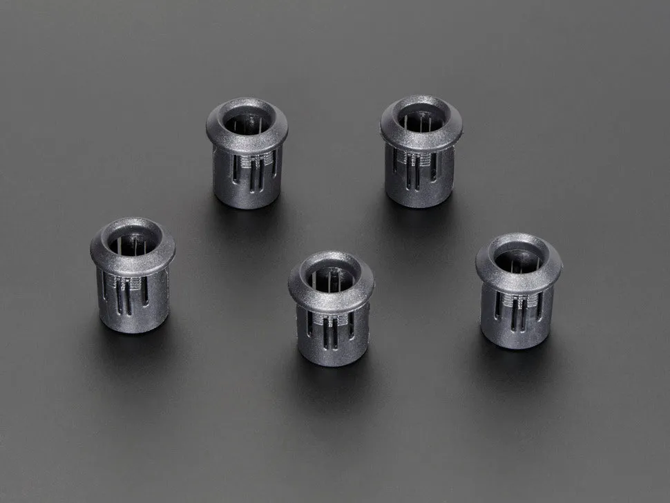 8mm Plastic Bevel LED Holder - Pack of 5