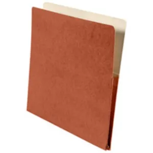 ACCORDION-STYLE FILE JACKET WITH 7-8 INCH EXPANSION, LETTER, RED (15 per pack)