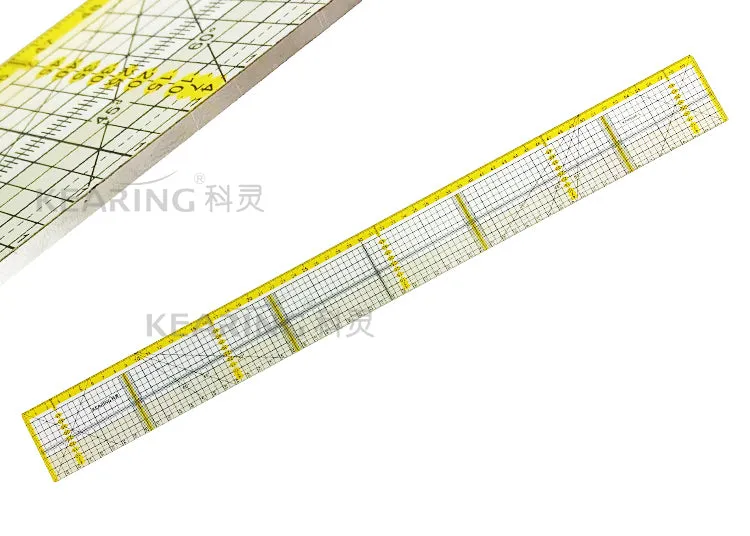 Acrylic Quilting Ruler Metric - 60 x 6cm - Metal Edge