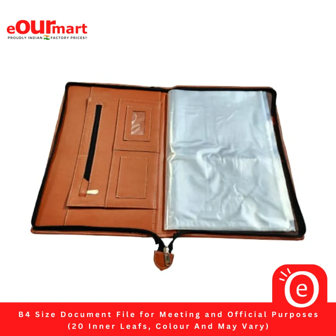 B4 Size Document File for Meeting and Official Purposes (20 Inner Leafs, Colour And May Vary)