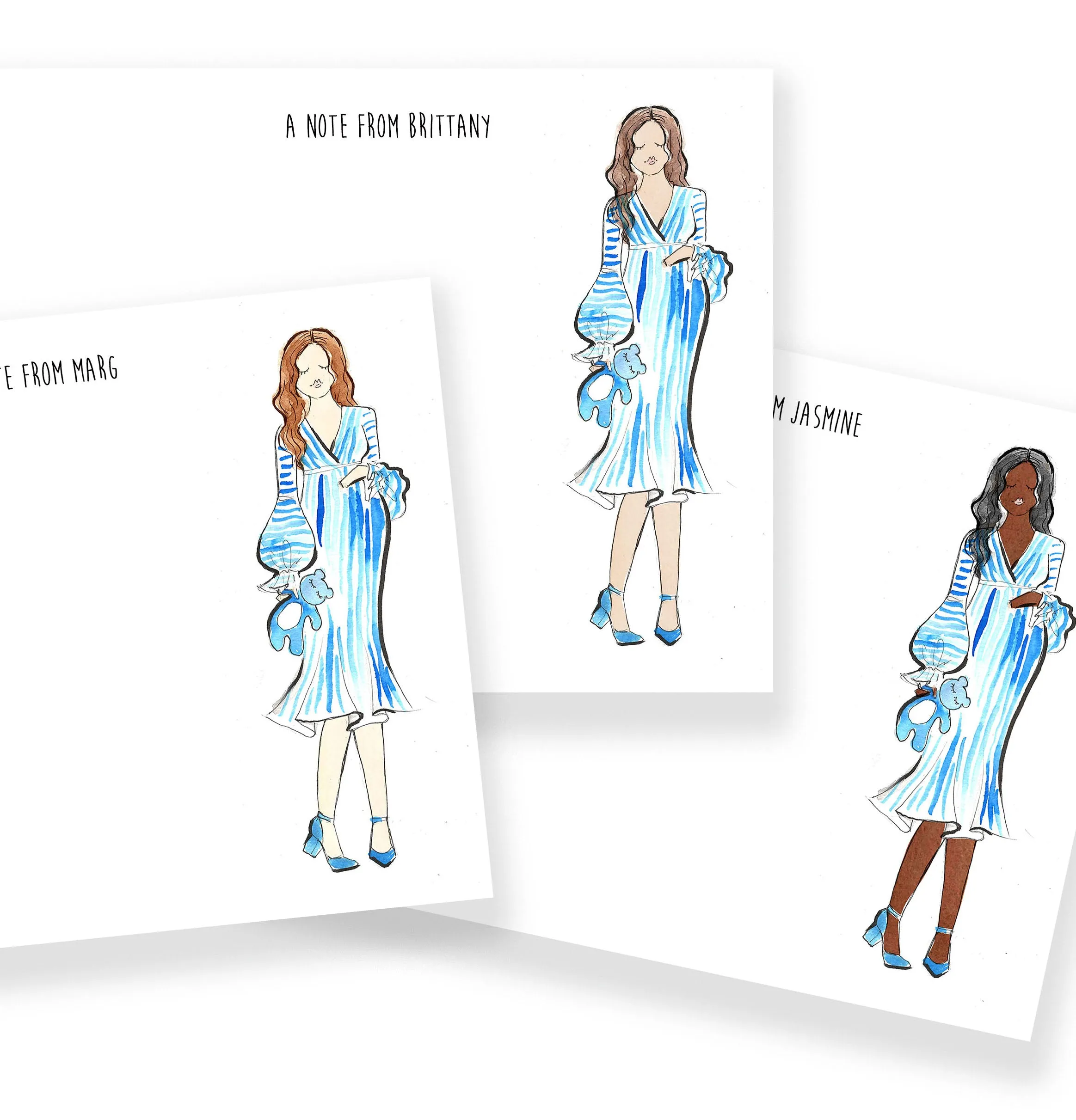 Baby Blue Personalized Stationery
