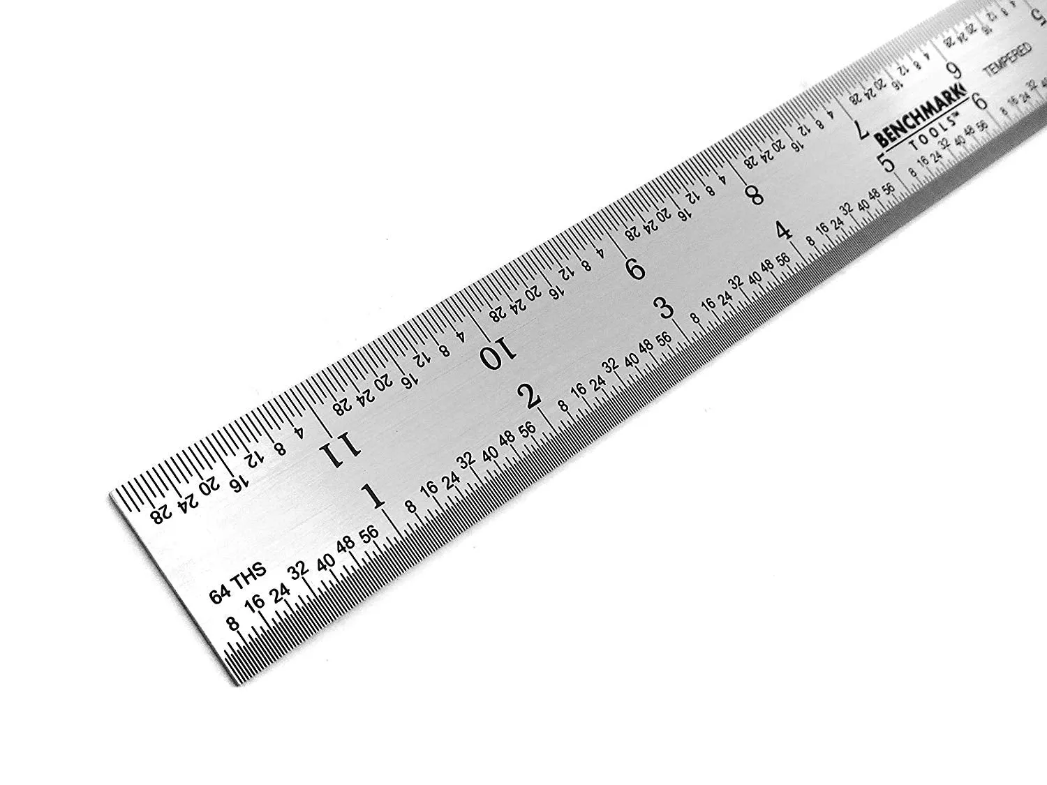 Benchmark Tools™ Rigid 300mm (12") English/Metric Satin Chrome Machinist Rulers