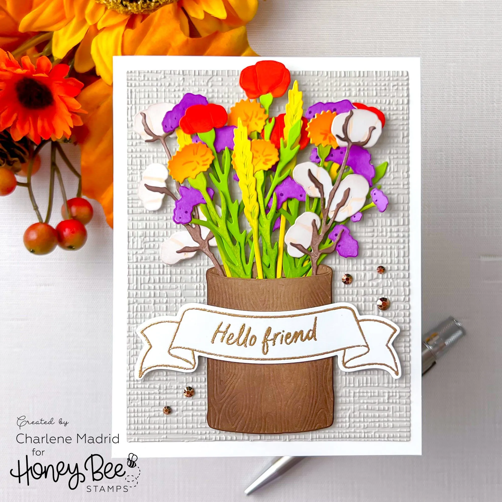 Burlap 3D Embossing Folder