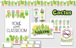Cactus Welcome Board Set