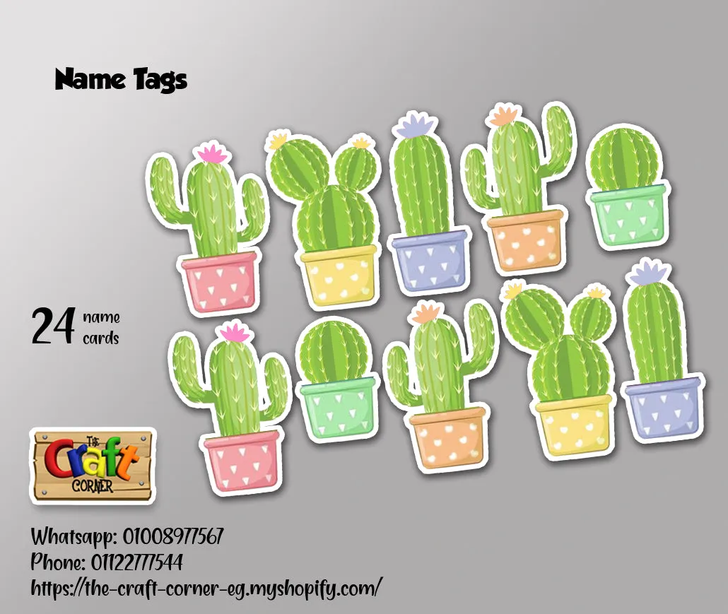 Cactus Welcome Board Set