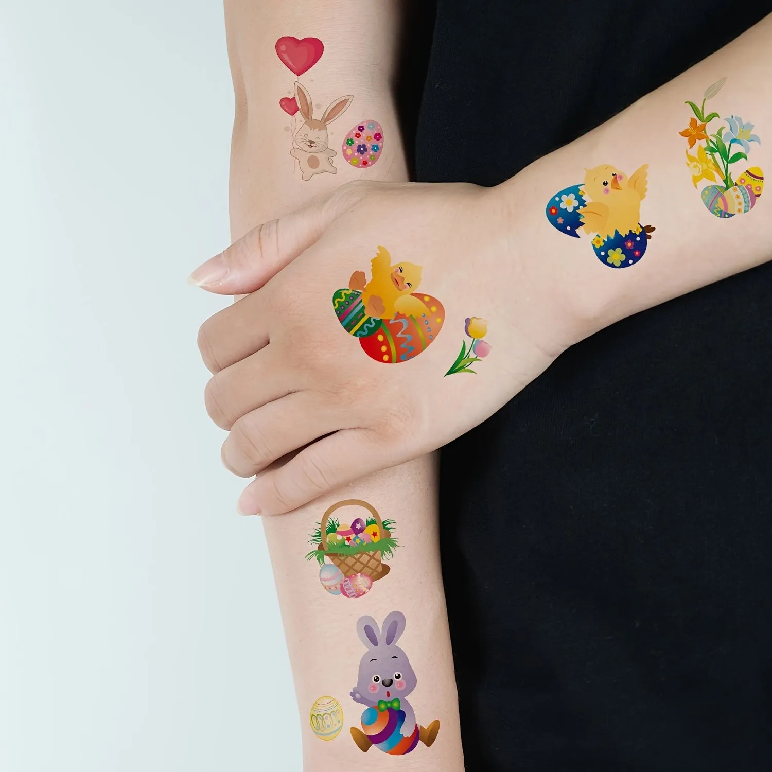 Cute Bunny Easter Temporary Tattoo Stickers  120 Patterns