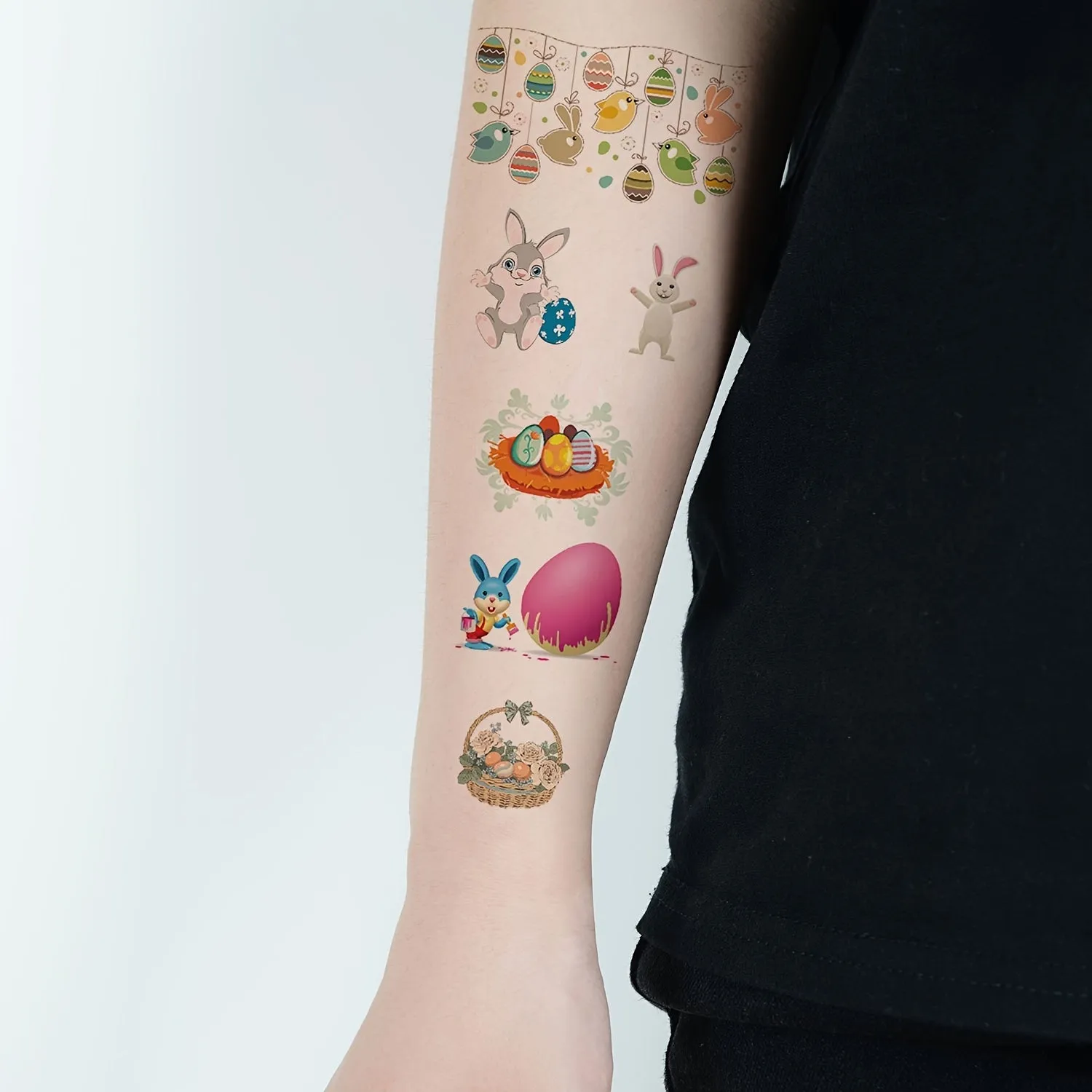 Cute Bunny Easter Temporary Tattoo Stickers  120 Patterns