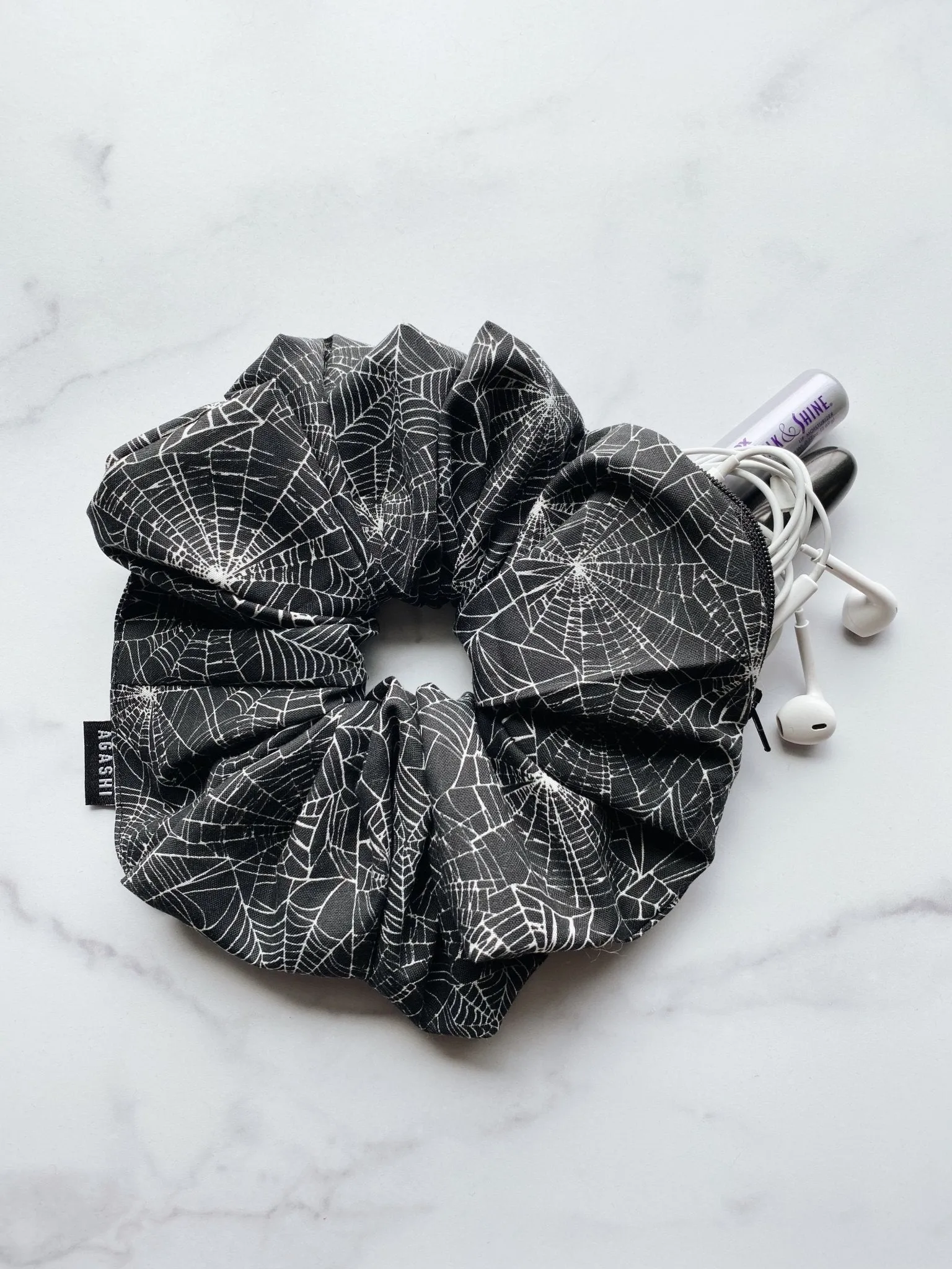 DIY Kit or Made to Order Zipper Spiderweb Scrunchies