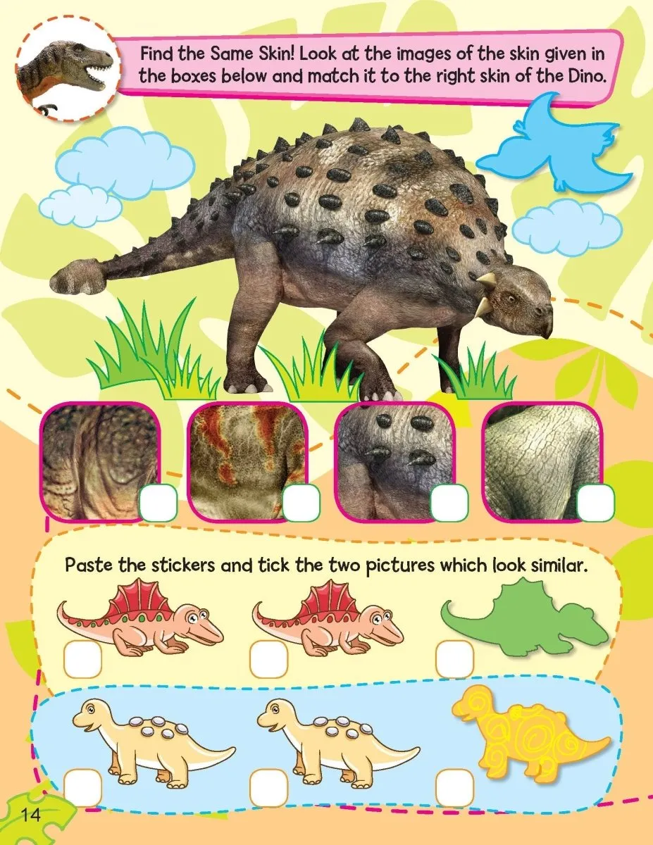 Dreamland Publications Sticker Activity Book- Dinosaurs