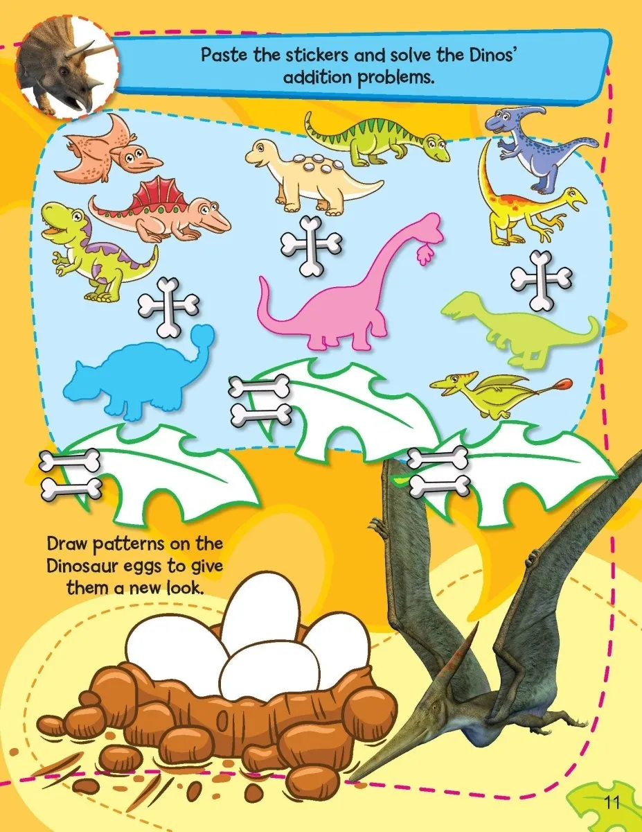 Dreamland Publications Sticker Activity Book- Dinosaurs