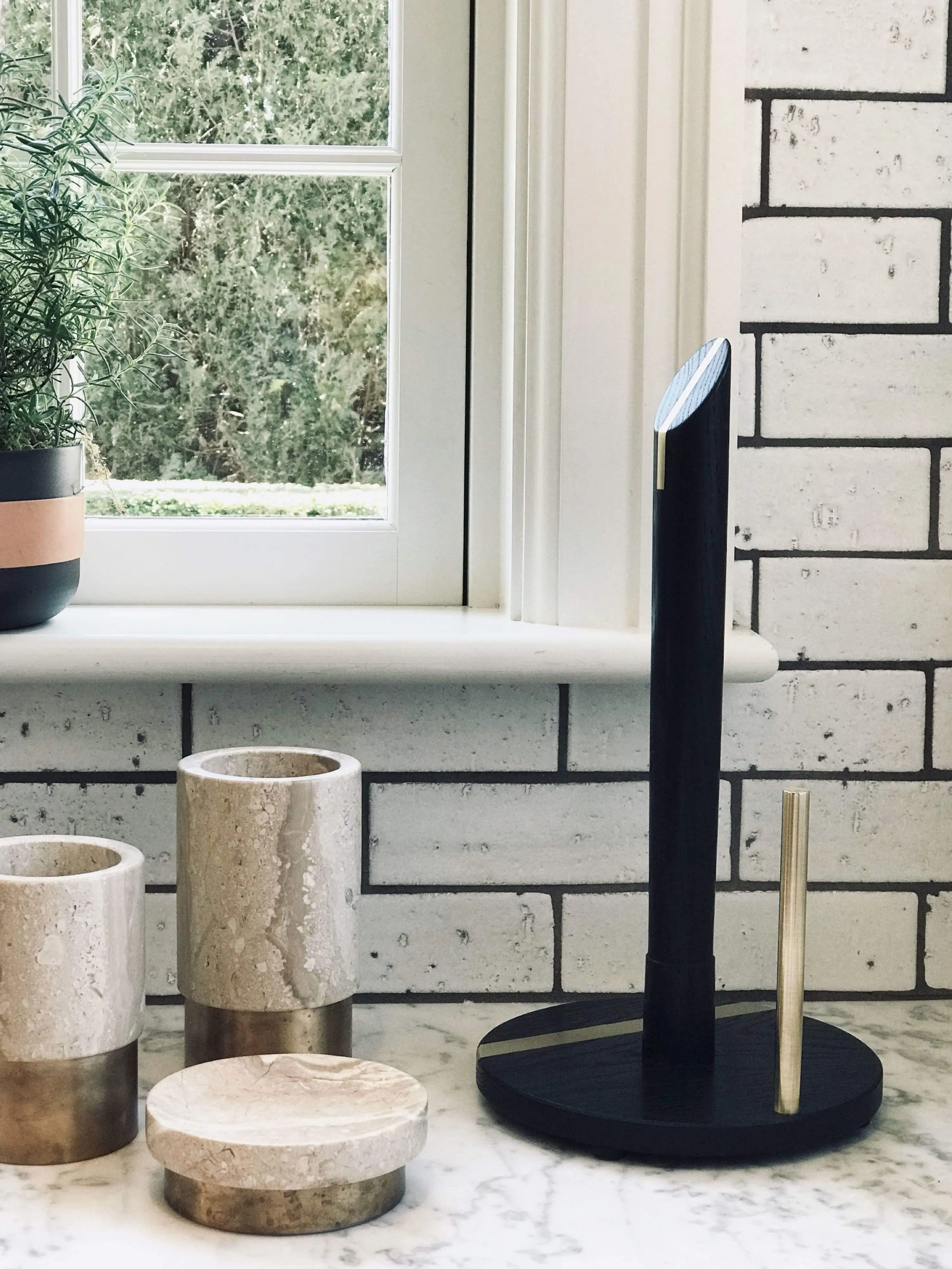 Ebonized Paper Towel Holder