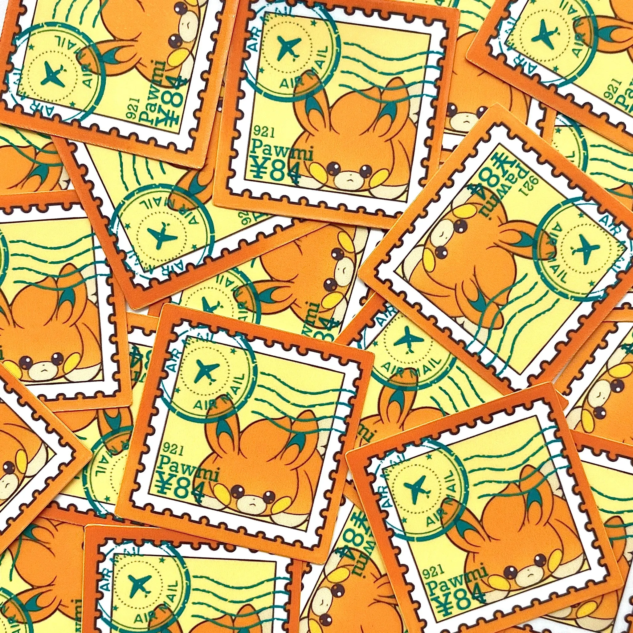 Electric Rats Pokepal Stamps (mockups) vinyl  sticker pack