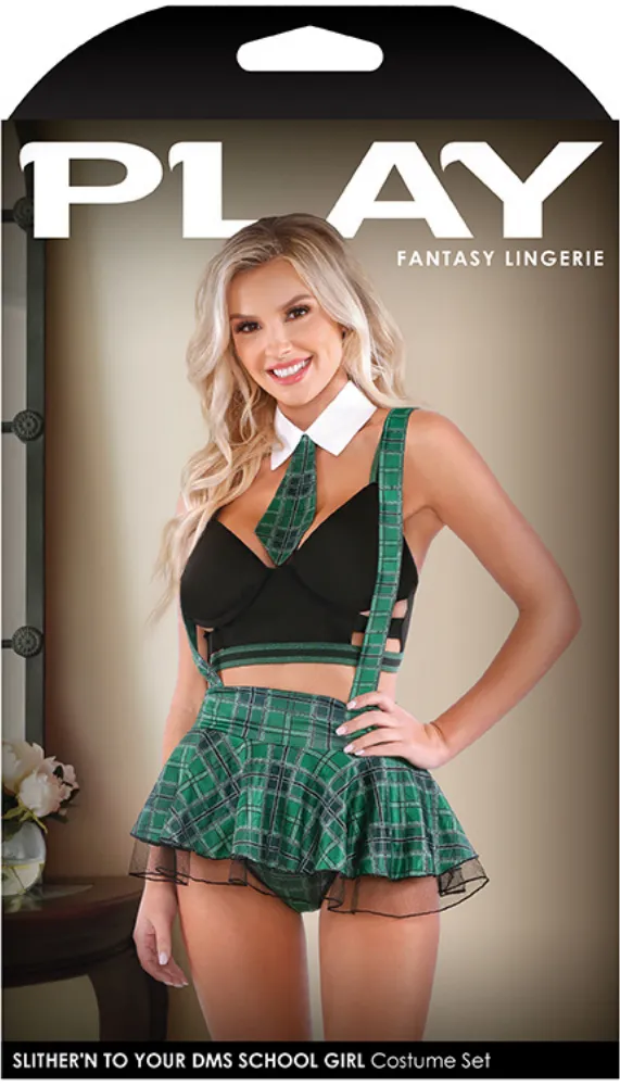 Fantasy Lingerie Slither'n To Your DM's Sexy Student Matching Set