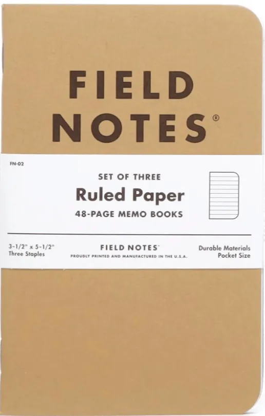 Field Notes Original Kraft Notebook  - 3 pack