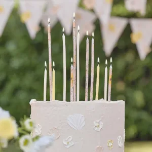 Ginger Ray Candles 12PCS | Floral Pattern