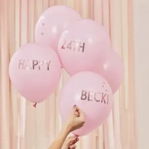 Ginger Ray Pink and Rose Gold Personalised Balloon Kit