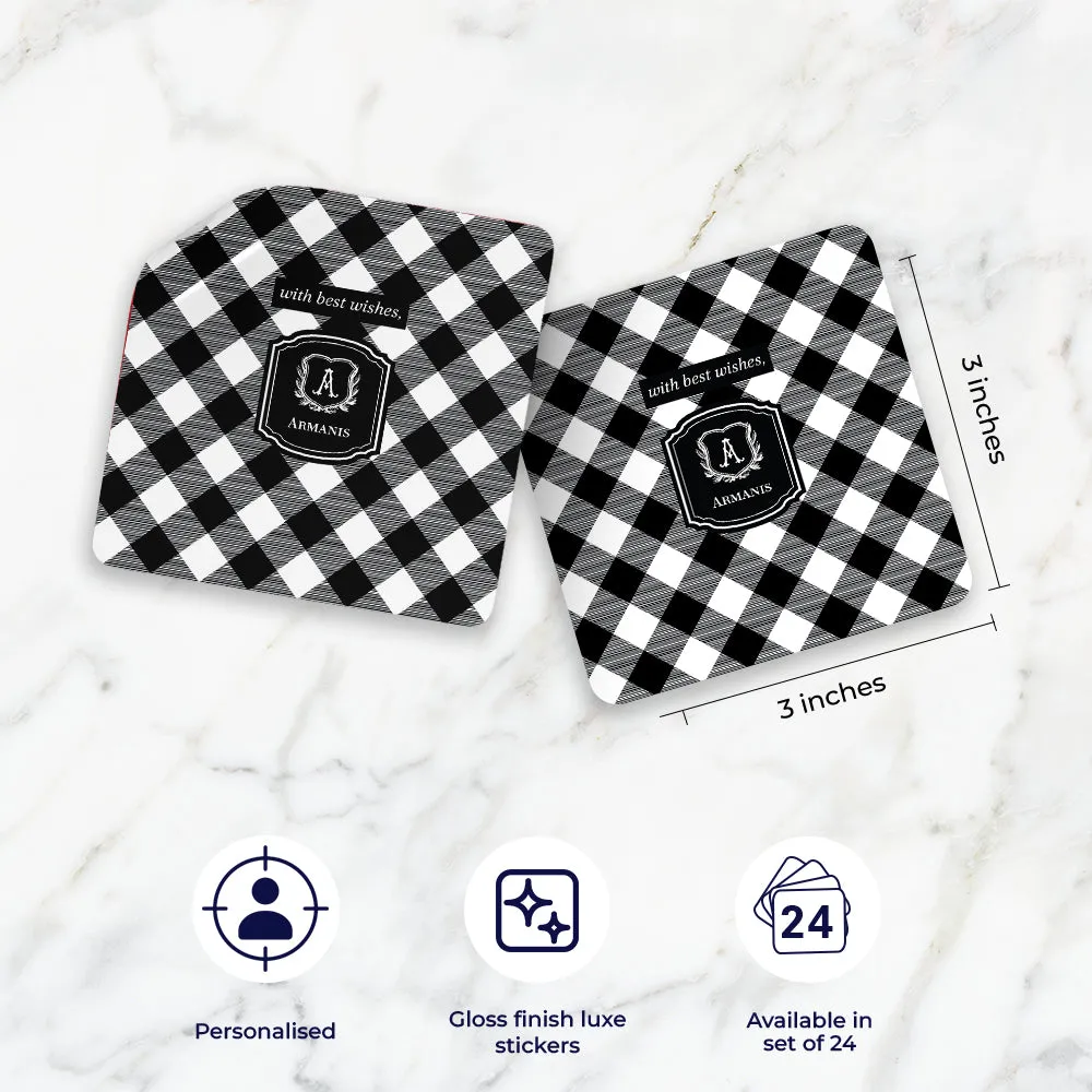 Gingham  Gift Sticker