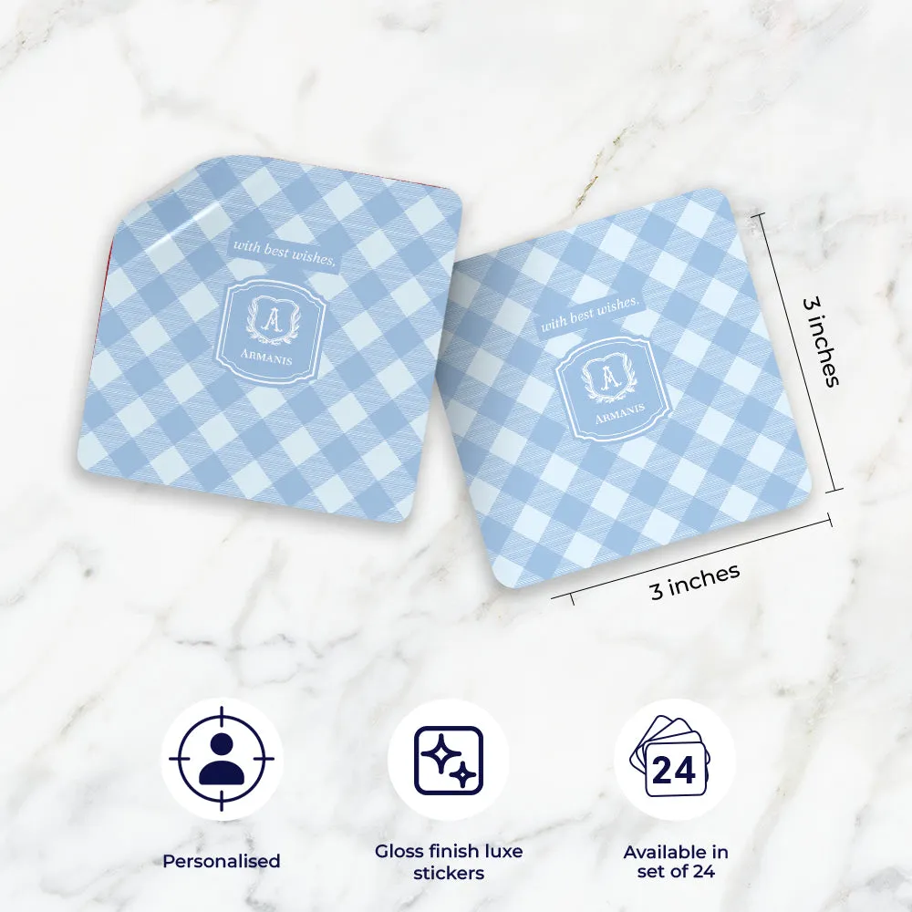 Gingham  Gift Sticker