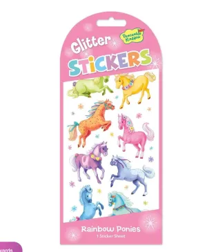 Glitter Sticker Pack - Rainbow Ponies