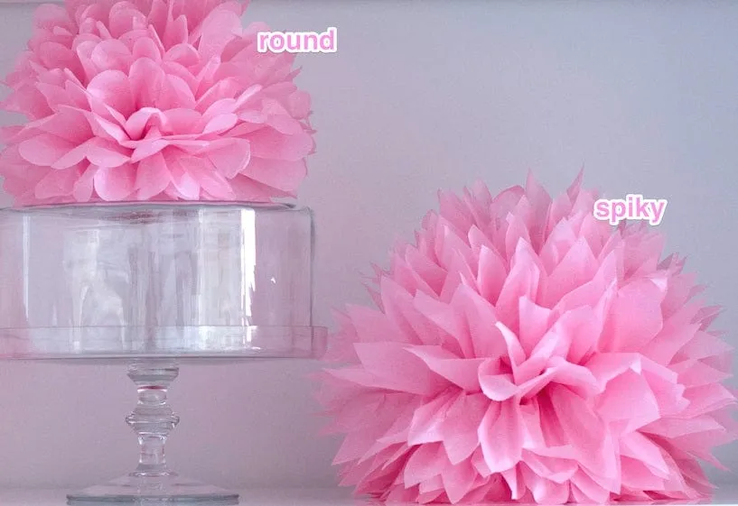 Green tea tissue paper party pom pom