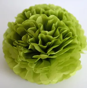 Green tea tissue paper party pom pom
