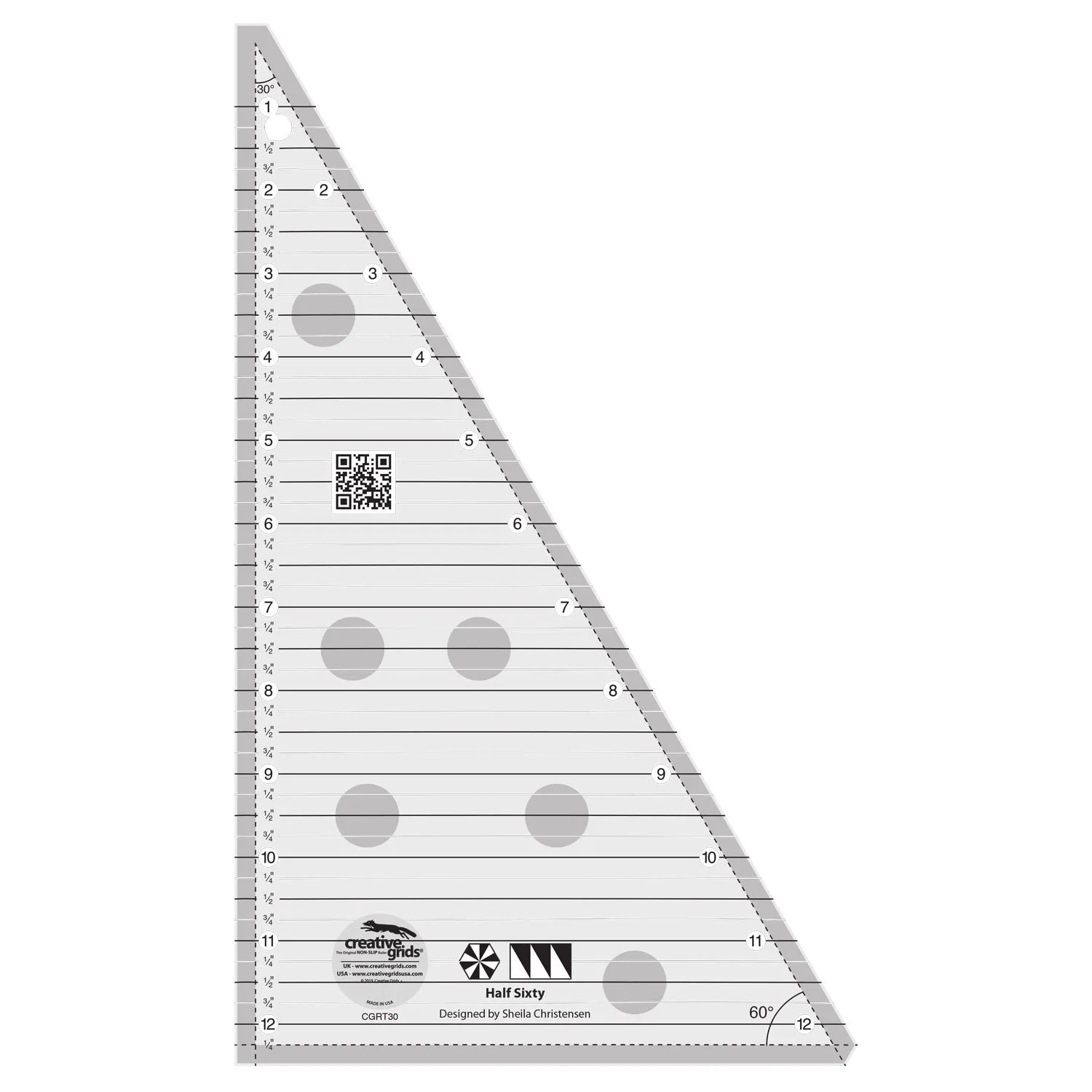 Half Sixty Rectangle Ruler 12-1/2" - Creative Grids