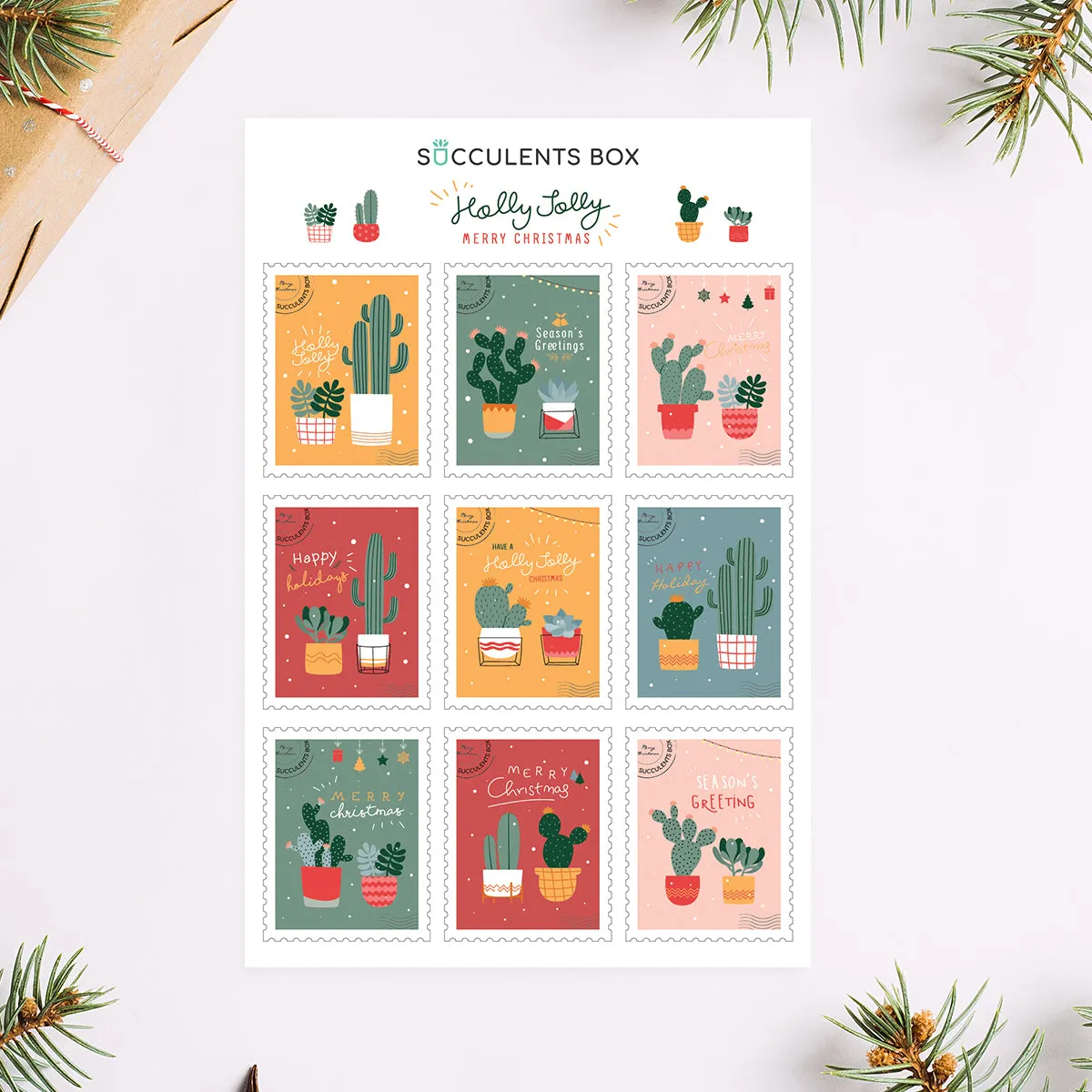 Holly Jolly Christmas Stickers