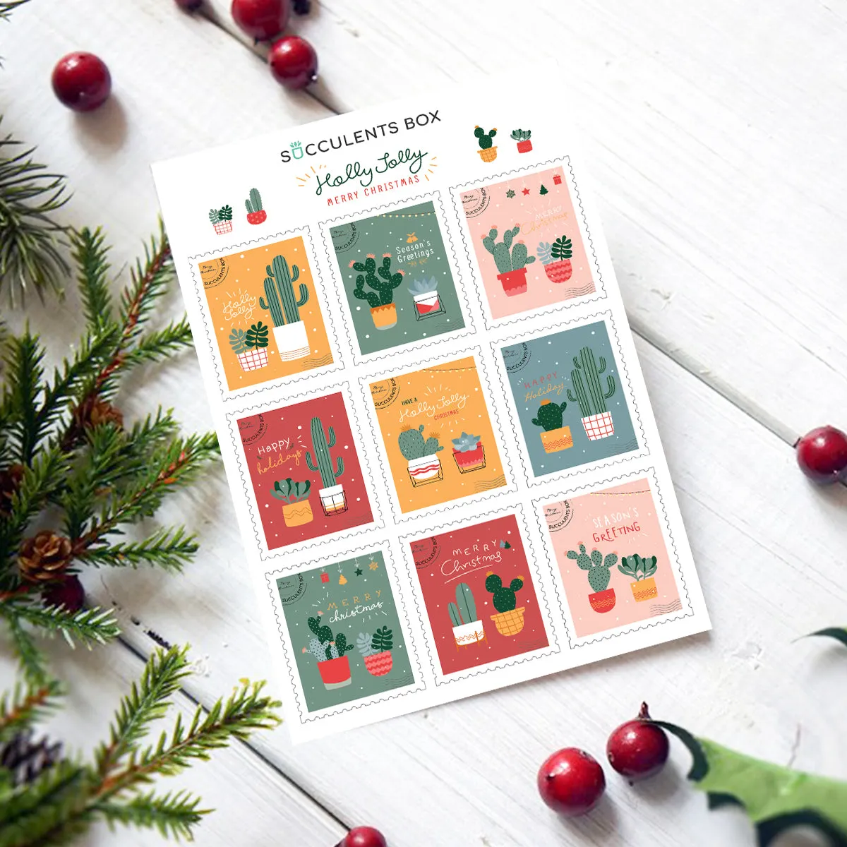 Holly Jolly Christmas Stickers