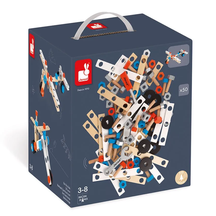 Janod - BricoKids DIY Barrel 50 Pieces