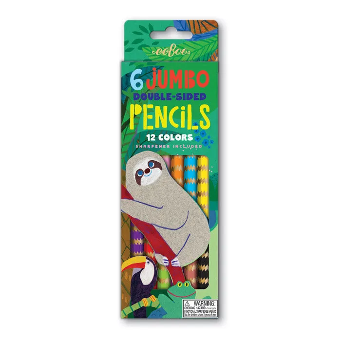 Jumbo Sloth Double Sided Colored Pencils