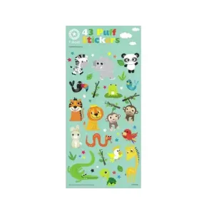 Jungle Animals Puff Stickers