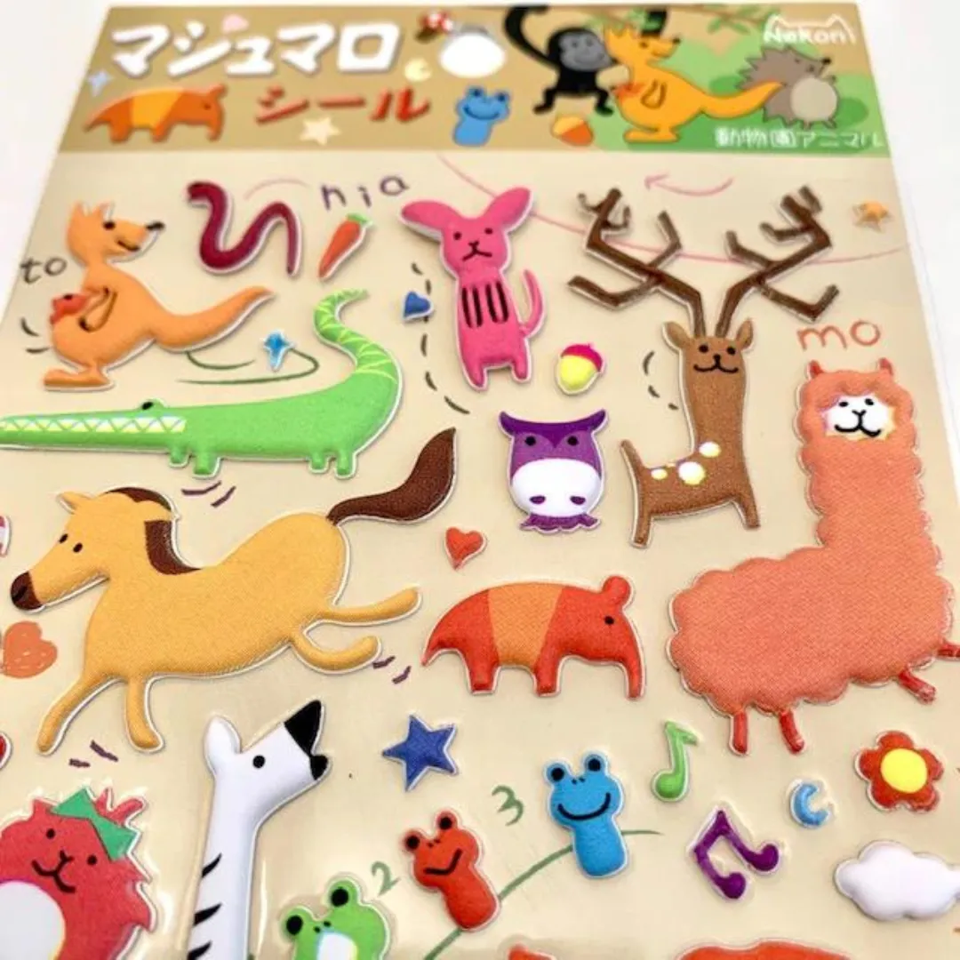 Kawaii Puffy Stickers Sheet