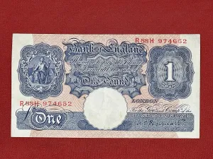 K.O. Peppiatt, One Pound, R88H974652  ( Dugg. B.249 ) Emergency Issue Banknote