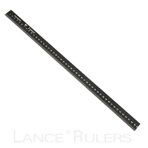 LANCE 50CM LEFT/RIGHT BOTTOM EDGE BLACK METRIC RULE